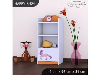 Regál Happy RN04 - jednorožec (Barva bílá)
