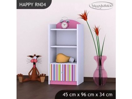 Regál Happy RN04 - barevné pásky (Barva bílá)