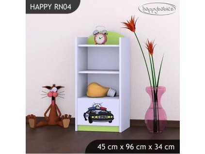 Regál Happy RN04 - policie (Barva bílá)