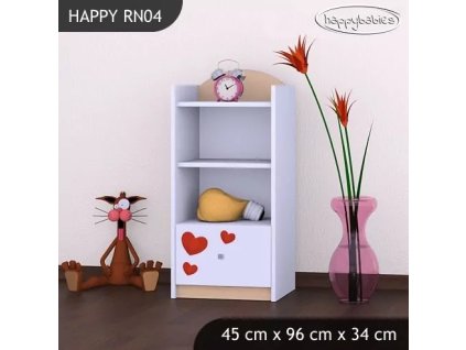 Regál Happy RN04 - včelka se srdcem (Barva bílá)