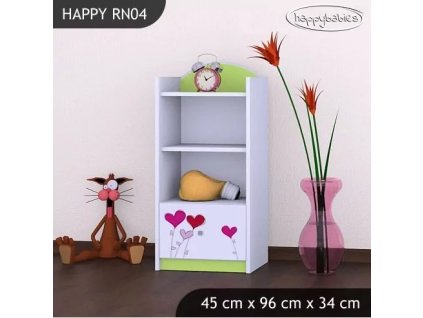 Regál Happy RN04 - srdíčka (Barva bílá)