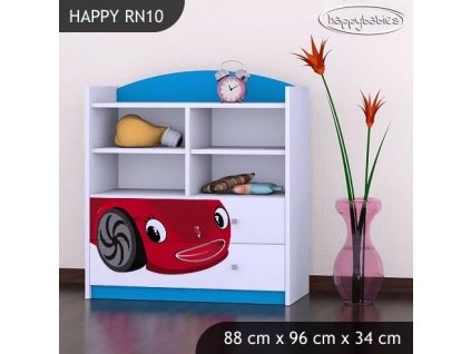 Regál Happy RN10 - pohádkové auto (Barva bílá)