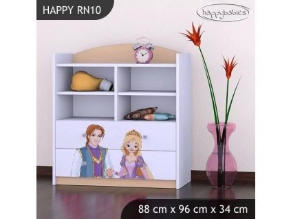 Regál Happy RN10 - princ a princezna (Barva bílá)