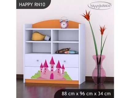 Regál Happy RN10 - princezna se zámkem (Barva bílá)