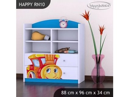 Regál Happy RN10 - lokomotiva (Barva bílá)