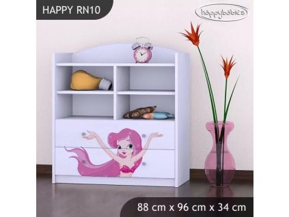Regál Happy RN10 - mořská víla (Barva bílá)
