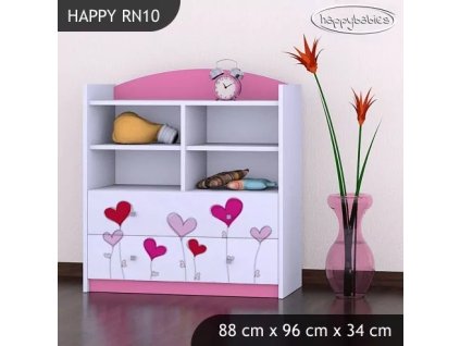 Regál Happy RN10 - srdíčka (Barva bílá)