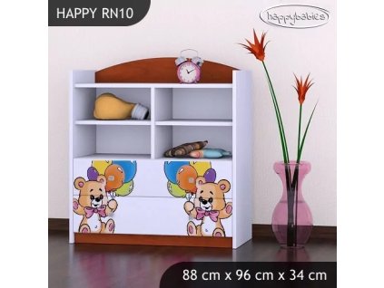 Regál Happy RN10 - šťastný medvídek (Barva bílá)