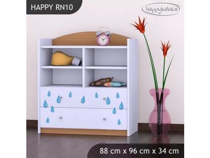 Regál Happy RN10 - stříkající sloník (Barva bílá)