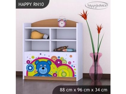 Regál Happy RN10 - veselý medvídek (Barva bílá)