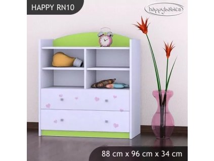 Regál Happy RN10 - zelená čarodějka (Barva bílá)