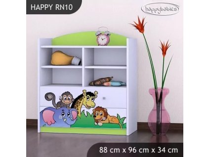 Regál Happy RN10 - ZOO (Barva bílá)