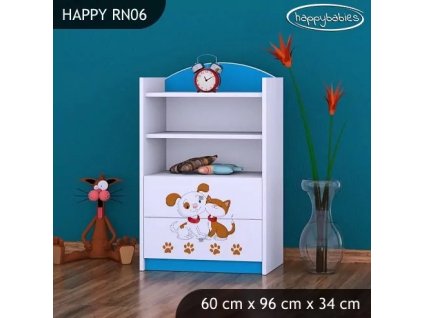 Regál Happy RN06 - pejsek a kočička (Barva bílá)