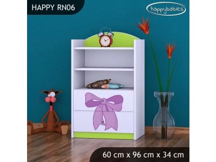 Regál Happy RN06 - pejsek s mašlí (Barva bílá)