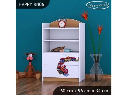 Regál Happy RN06 - vláček (Barva bílá)
