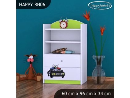 Regál Happy RN06 - policie (Barva bílá)