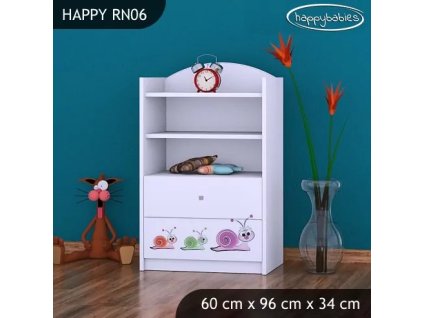 Regál Happy RN06 - slimák (Barva bílá)