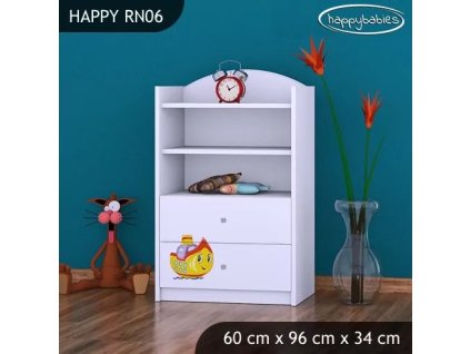 Regál Happy RN06 - loď (Barva bílá)