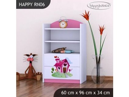 Regál Happy RN06 - začarovaný domeček (Barva bílá)