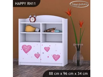 Regál Happy RN11 - víla se srdcem (Barva bílá)