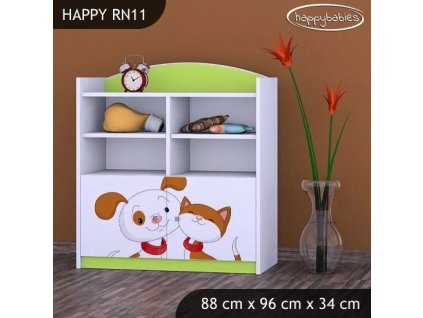 Regál Happy RN11 - pejsek a kočička (Barva bílá)