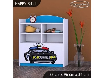 Regál Happy RN11 - policie (Barva bílá)