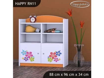 Regál Happy RN11 - srdce z květů (Barva bílá)