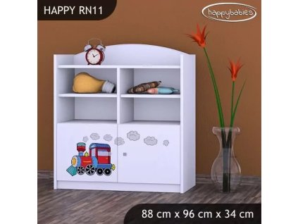 Regál Happy RN11 - super lokomotiva (Barva bílá)