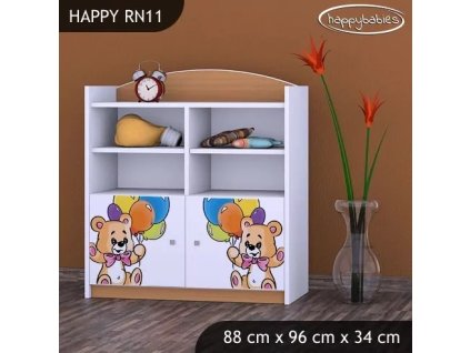 Regál Happy RN11 - šťastný medvídek (Barva bílá)