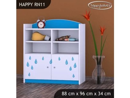 Regál Happy RN11 - stříkající sloník (Barva bílá)