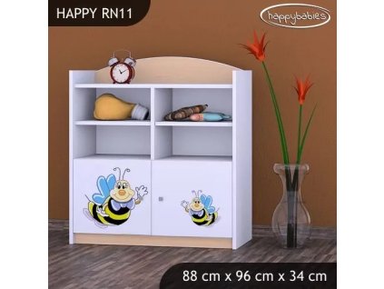 Regál Happy RN11 - usměvavá včelka (Barva bílá)