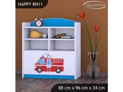 Regál Happy RN11 - hasičské auto (Barva bílá)