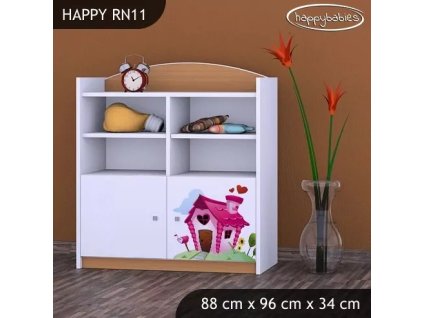 Regál Happy RN11 - začarovaný domeček (Barva bílá)
