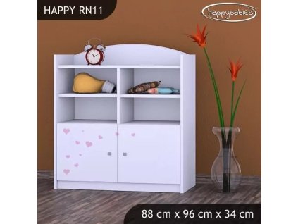Regál Happy RN11 - zamilovaní králíčci (Barva bílá)