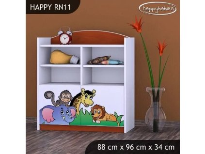 Regál Happy RN11 - ZOO (Barva bílá)