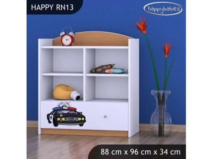 Regál Happy RN13 - policie (Barva bílá)