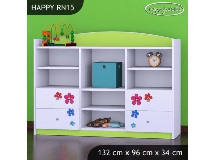 Regál Happy RN15 - delfín (Barva bílá)