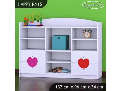 Regál Happy RN15 - dva květy (Barva bílá)