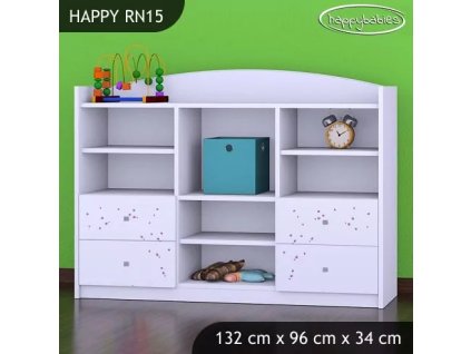 Regál Happy RN15 - jednorožec (Barva bílá)