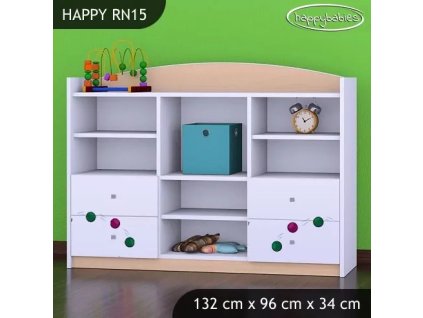 Regál Happy RN15 - barevný  želvík (Barva bílá)