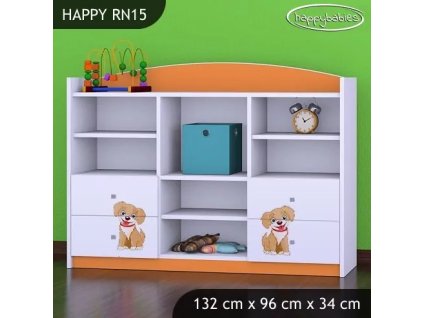 Regál Happy RN15 - pejsek (Barva bílá)