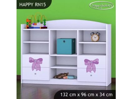 Regál Happy RN15 - pejsek s mašlí (Barva bílá)