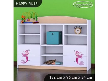 Regál Happy RN15 - mořská víla (Barva bílá)