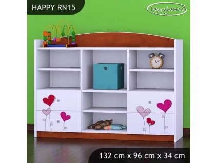 Regál Happy RN15 - srdíčka (Barva bílá)