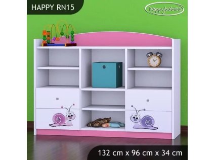 Regál Happy RN15 - slimák (Barva bílá)
