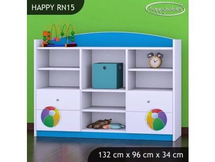 Regál Happy RN15 - slon s balónkem (Barva bílá)