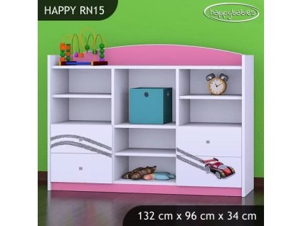 Regál Happy RN15 - super bolid (Barva bílá)