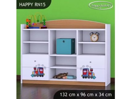 Regál Happy RN15 - super lokomotiva (Barva bílá)