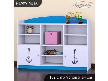 Regál Happy RN16 -  velká loď (Barva bílá)