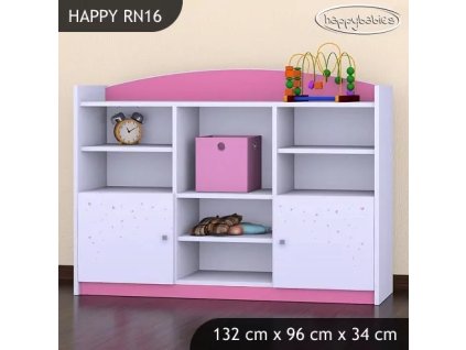 Regál Happy RN16 -  princ na bílém koni (Barva bílá)
